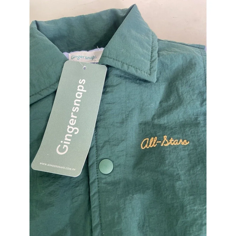 Gingersnaps Urban Maverick All Star Captain Varsity Jacket Green Boys Size 4